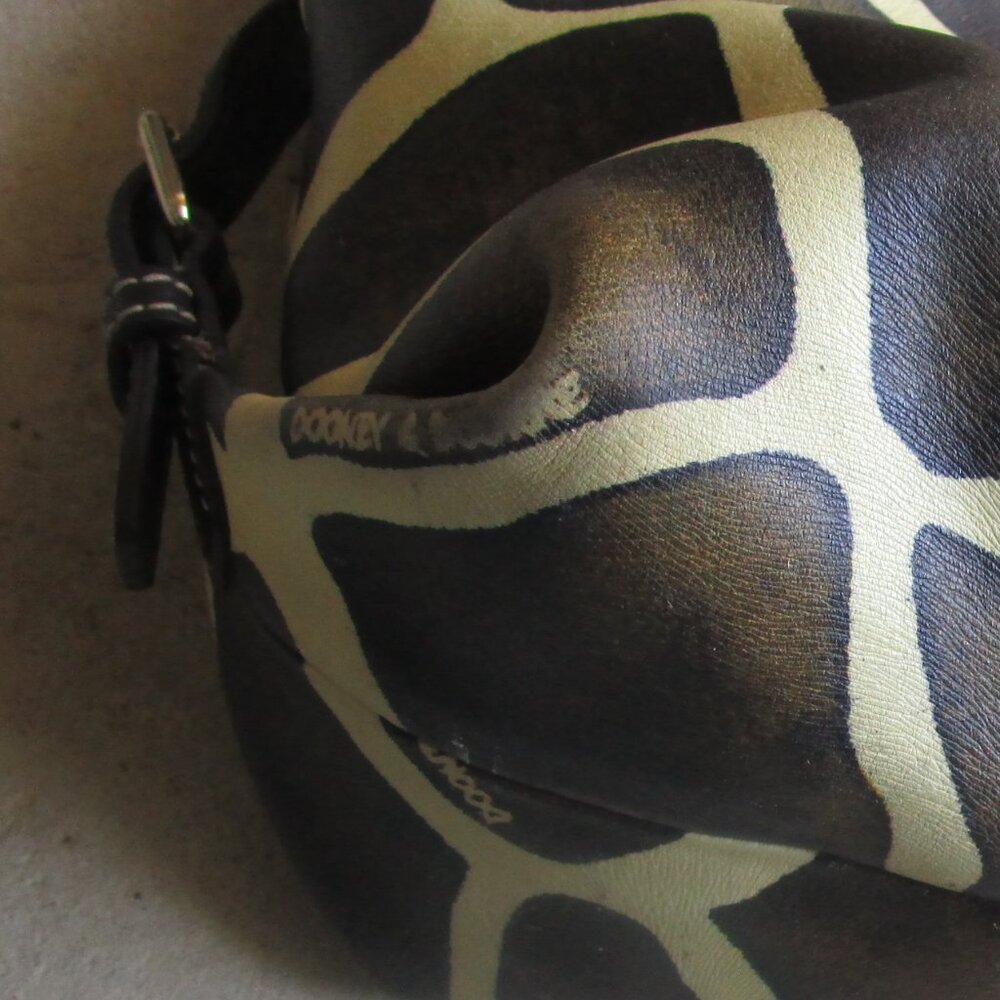 Vintage Dooney and Bourke Y2K leather giraffe print hobo - Picture 10 of 12